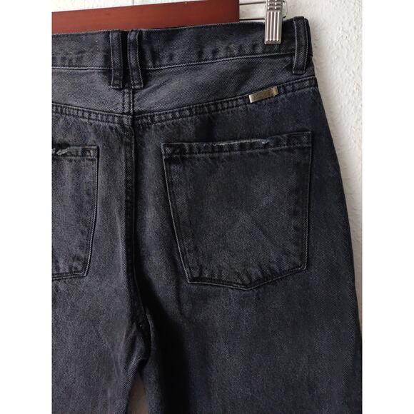 KanCan Dark Gray 90's Flared Legs Destroyed Relaxed High Rise Jeans Size 3/25 - Picture 6 of 8